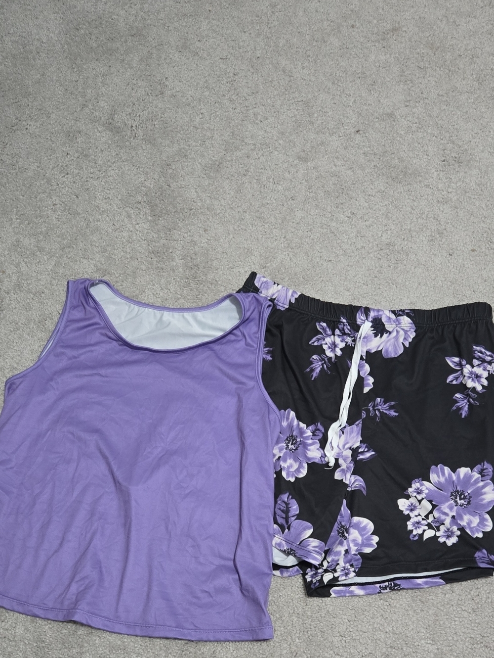 Lavender Pj Shorts Set